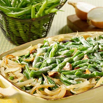 Receta de cacerola de ejotes y champiñones
