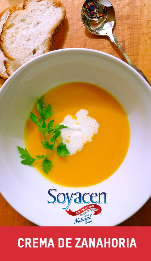 Receta de crema de zanahoria con Soyacen