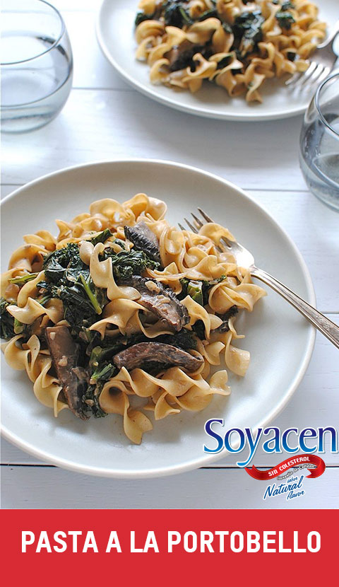 Receta de Pasta a La Portobello con Soyacen