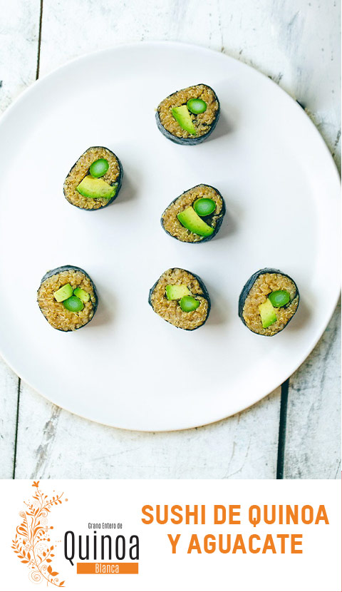 Receta de Sushi con Quina PRONACEN y Aguacate
