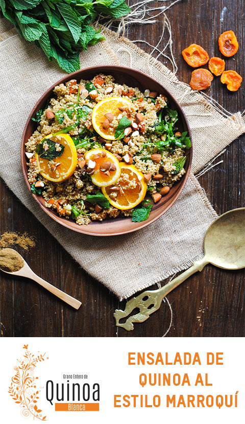 Receta de Ensalada de Quinoa PRONACEN al estilo Marroquí
