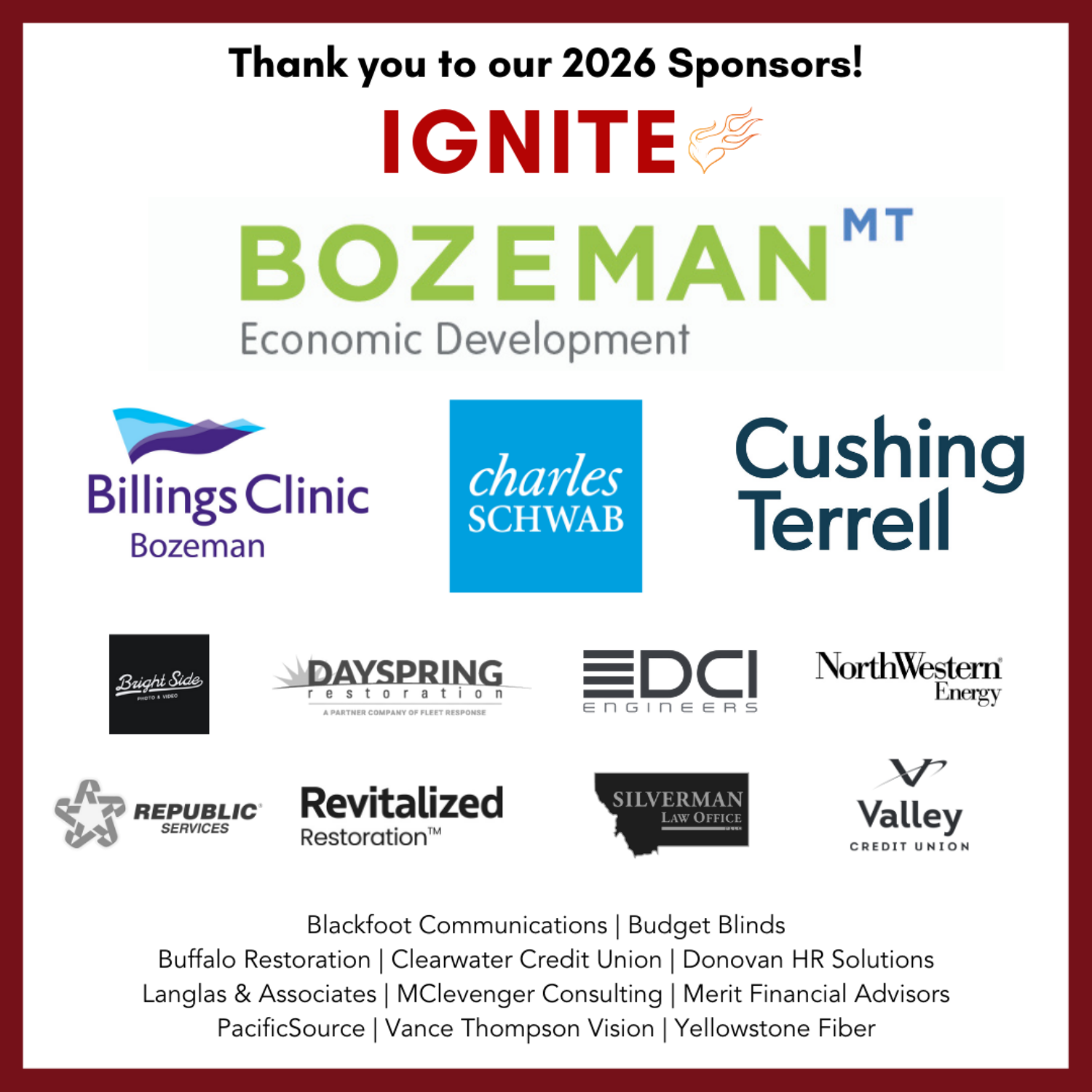 											 2026 Luncheon Sponsors
										  										 