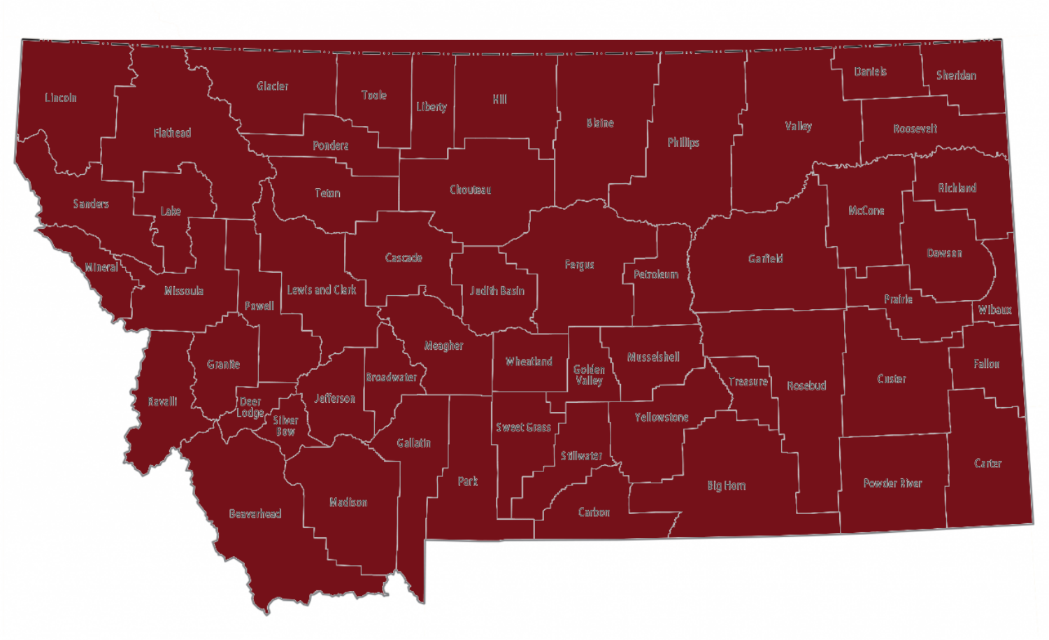 										 Montana entire state garnet accurate borders
									  									 