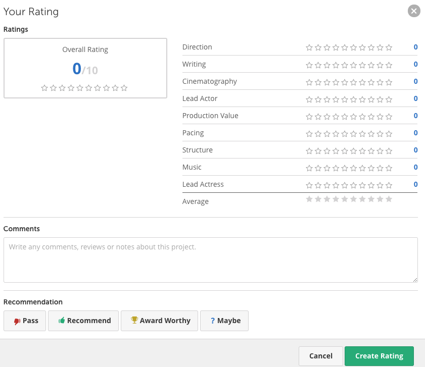 Create Rating Judge