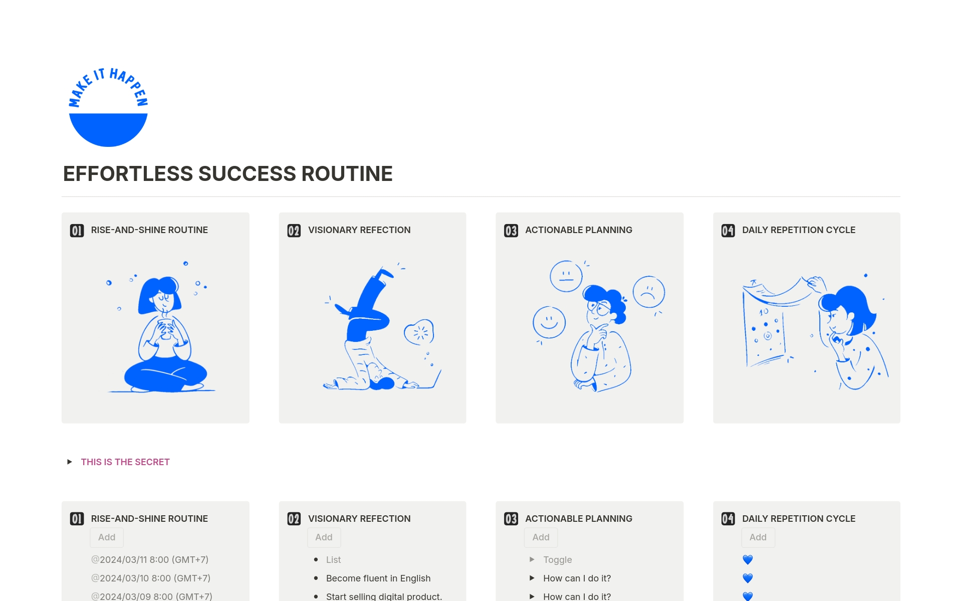 EFFORTLESS SUCCESS ROUTINE Template by ArchNotion | Notion Marketplace