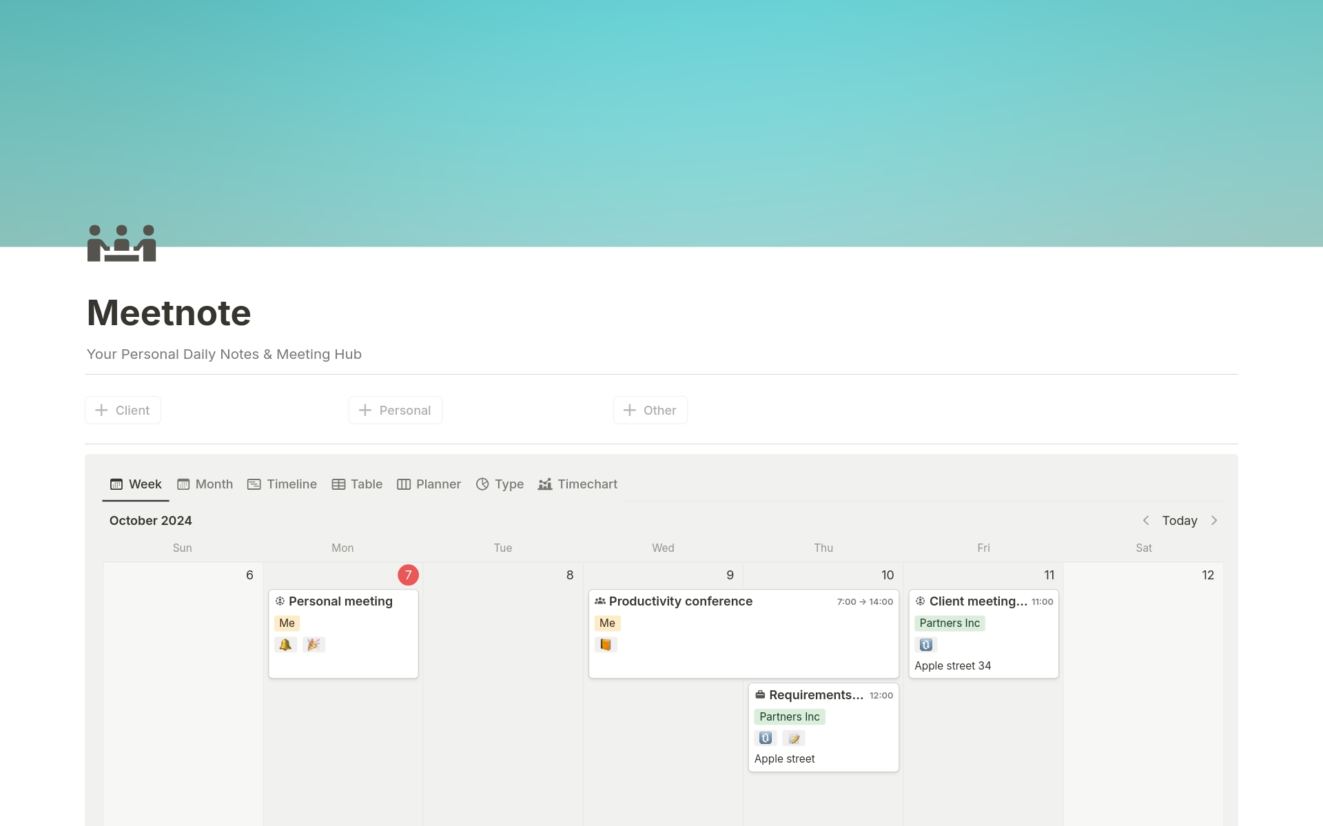 Meetnote | Personal Daily Notes & Meetings のプレビュー
