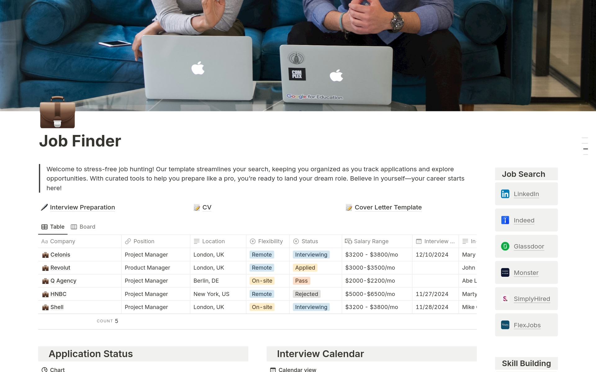 Job Tracker: The Ultimate Job Search Companion のプレビュー