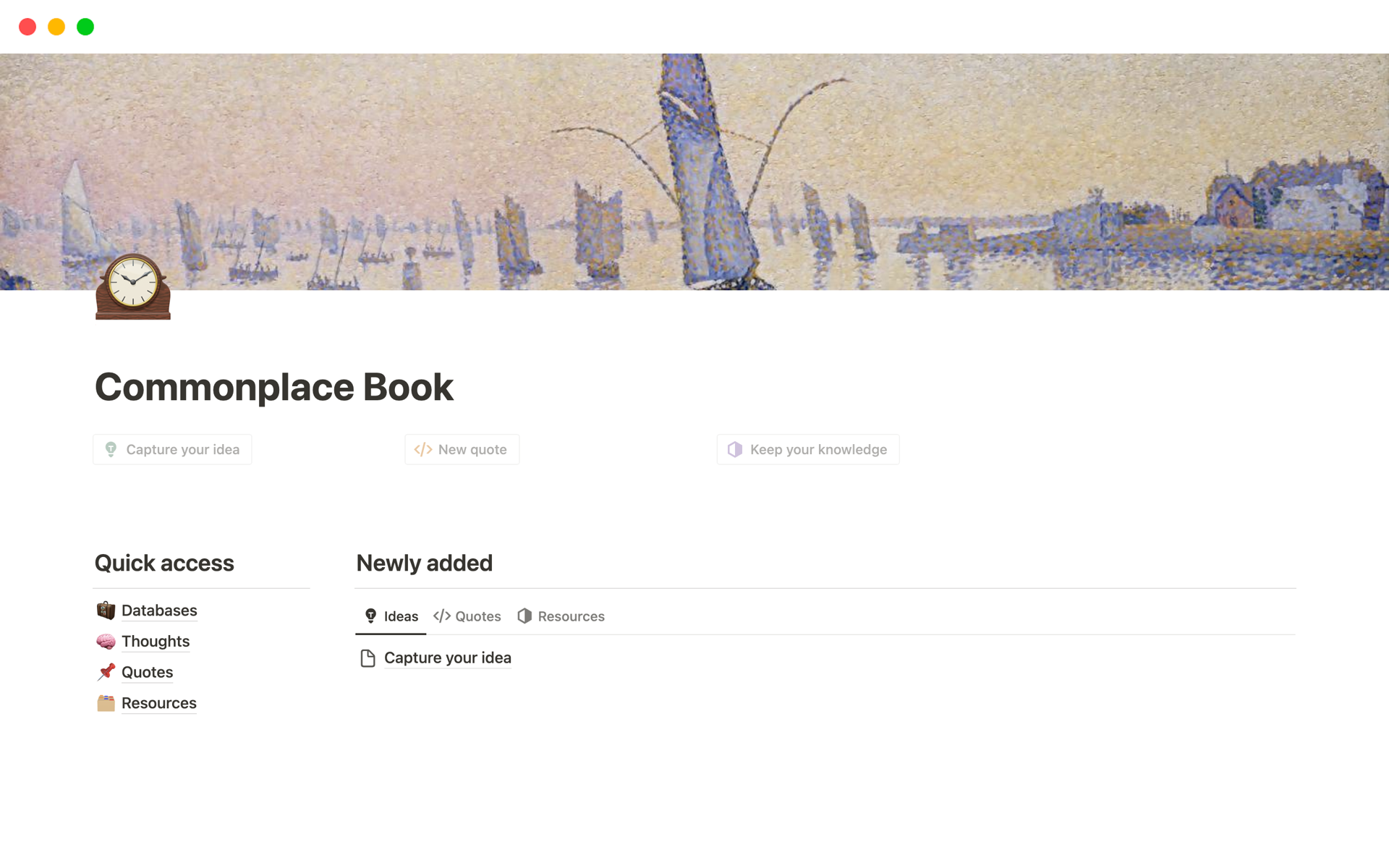 Commonplace Notebook Examples Commonplace Book Template Template | Notion Marketplace