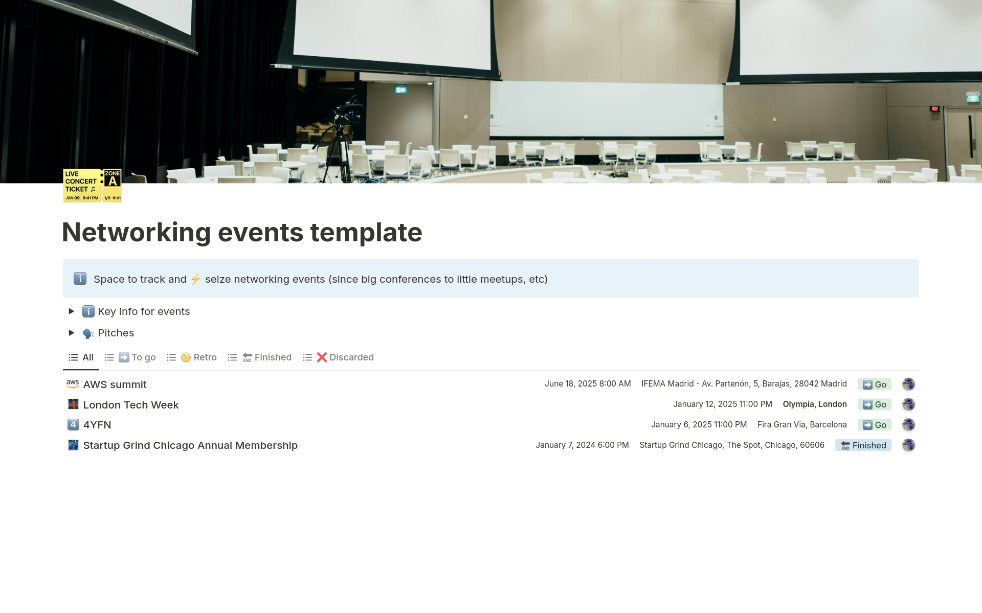 Networking event Template | Notion Marketplace