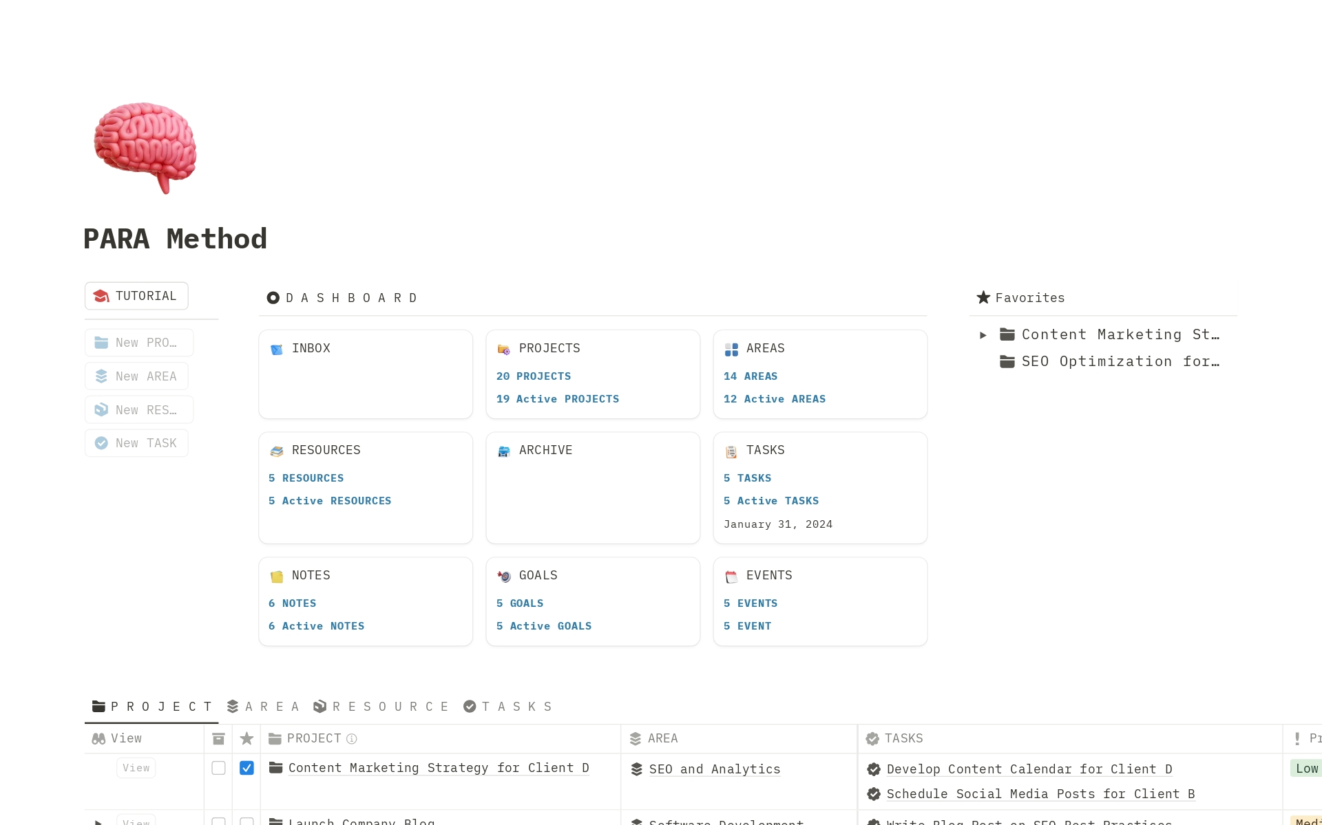 PARA Method Template | Notion Marketplace