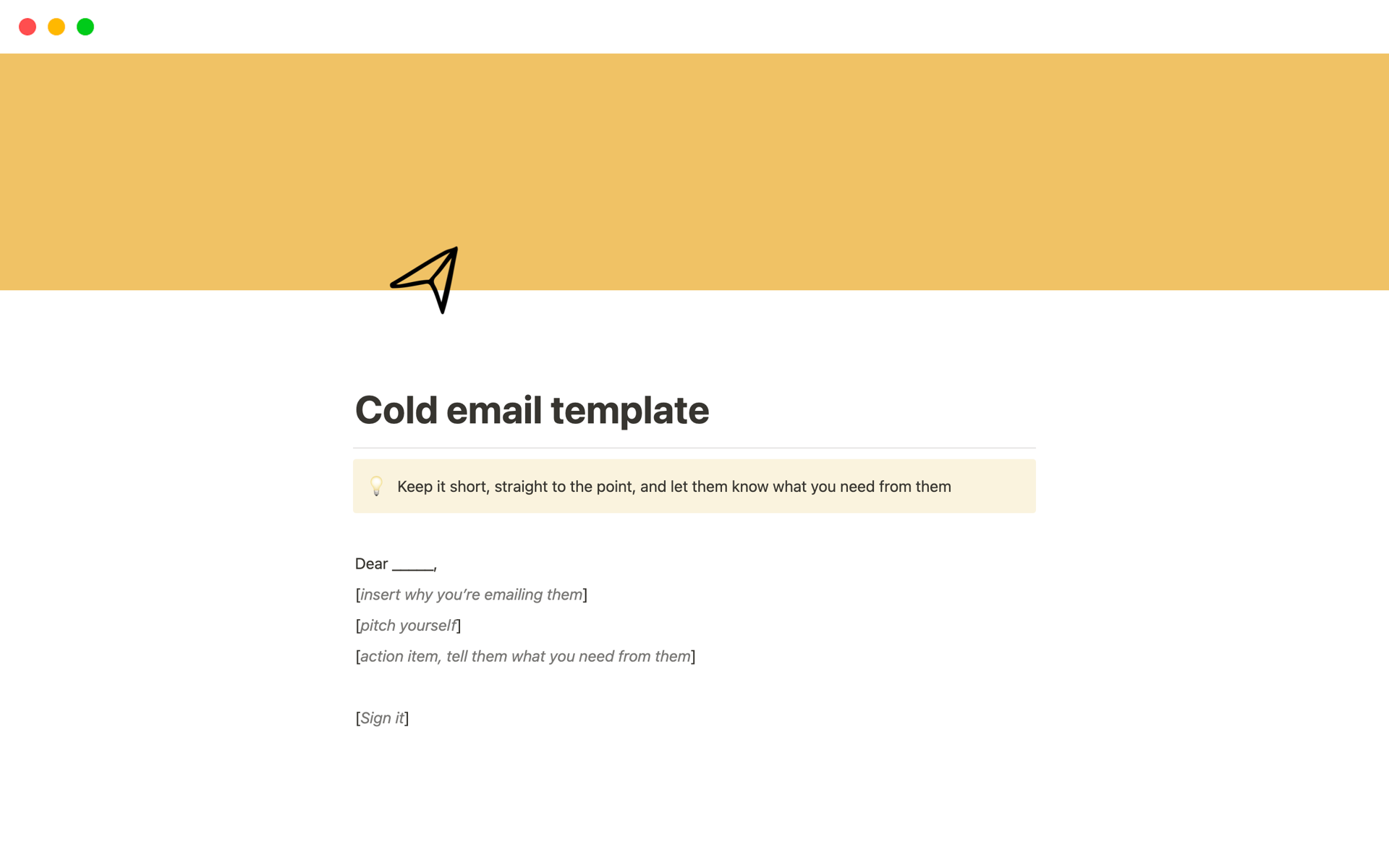 Cold email template Template by STUDIO89.design | Notion Marketplace