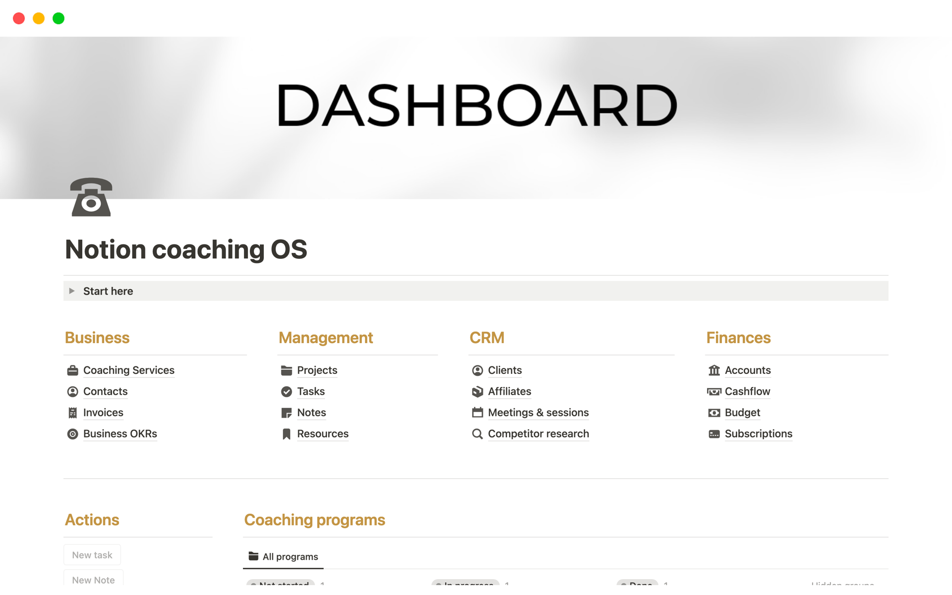 Coaching Business OS のプレビュー