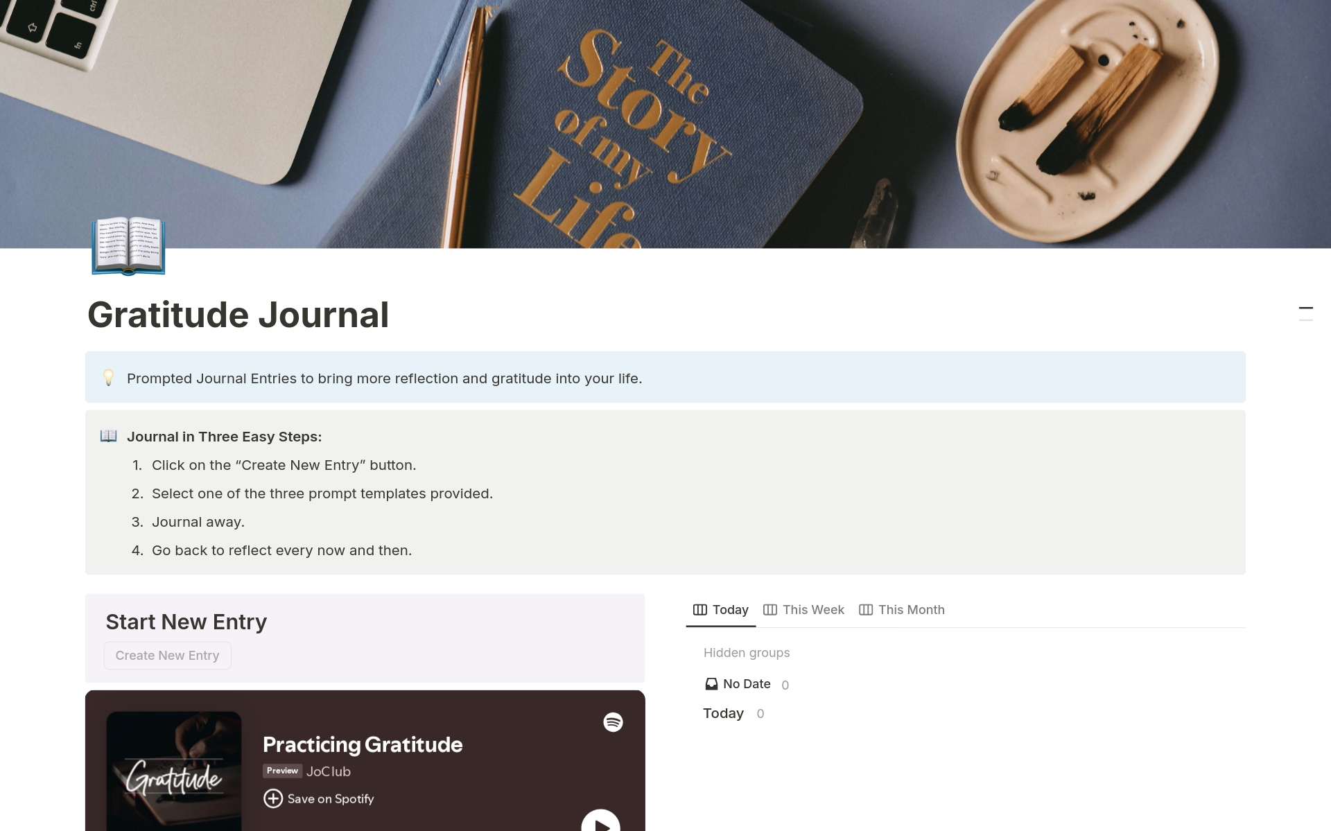 Daily Gratitude Journal のプレビュー