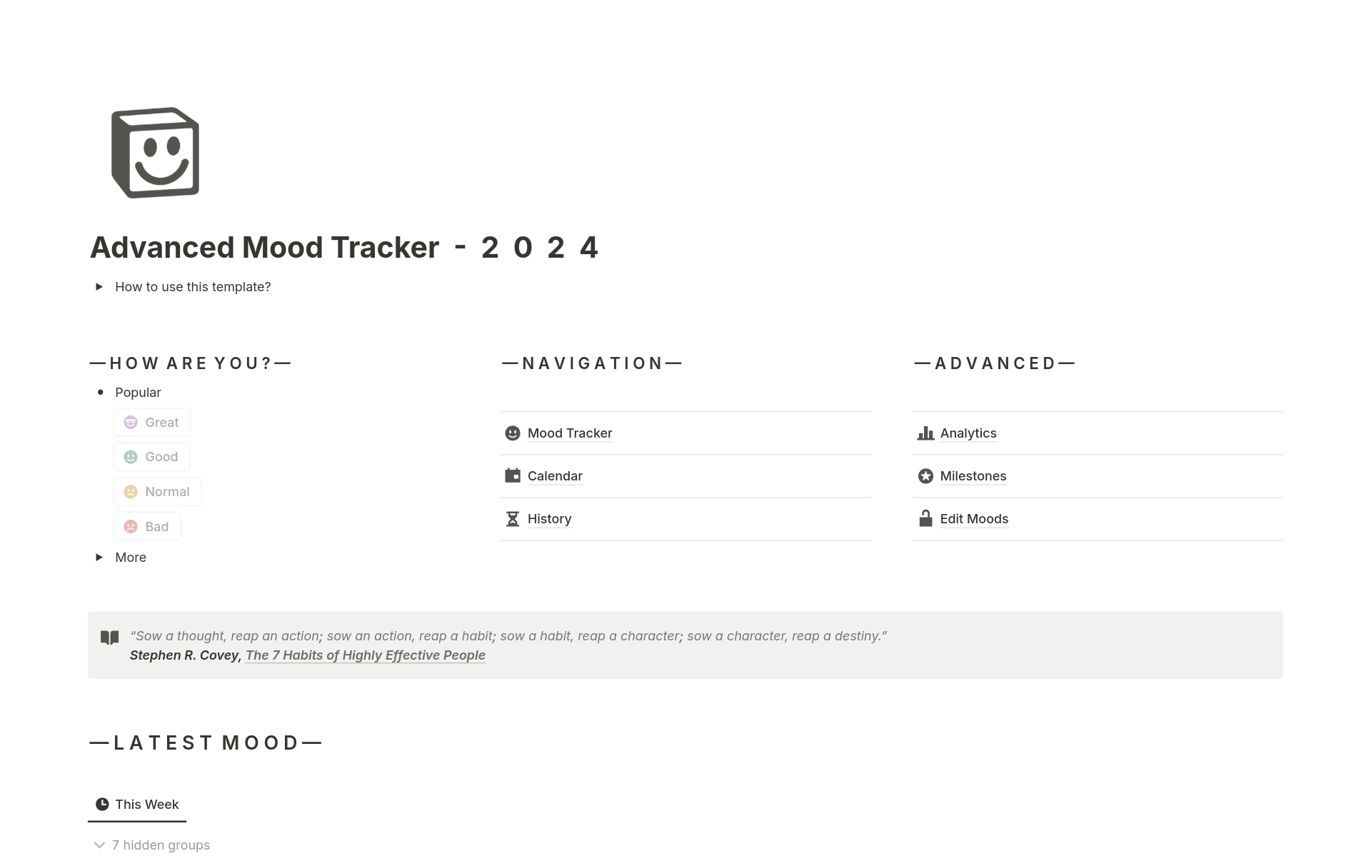 Advanced Mood Tracker - 2024 のプレビュー