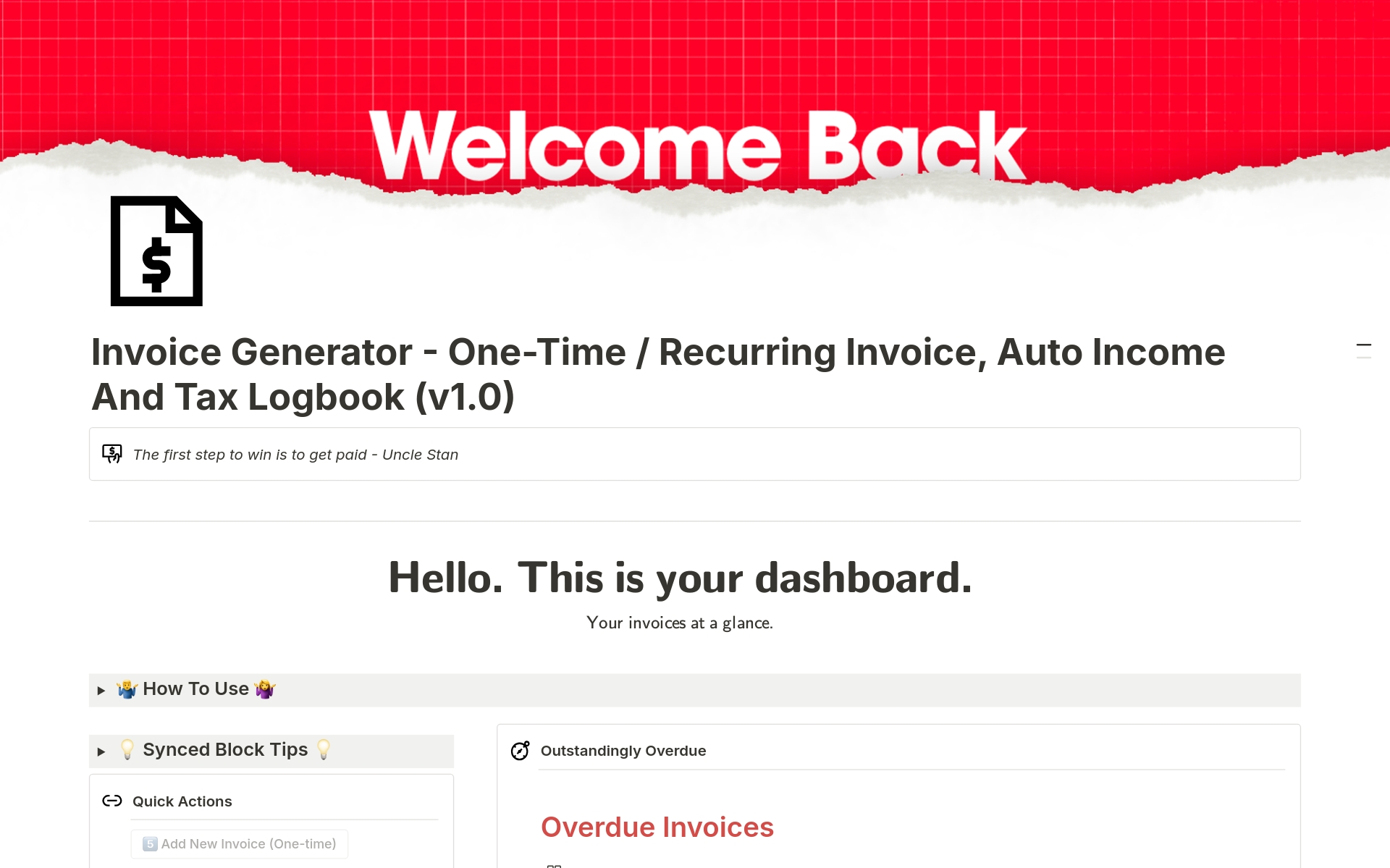 Invoice Generator のプレビュー