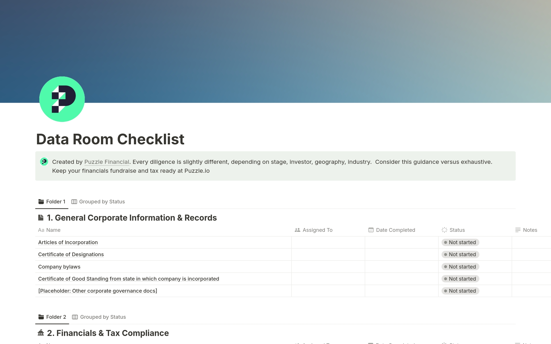 startup-data-room-checklist-template-by-sasha-orloff-notion-marketplace