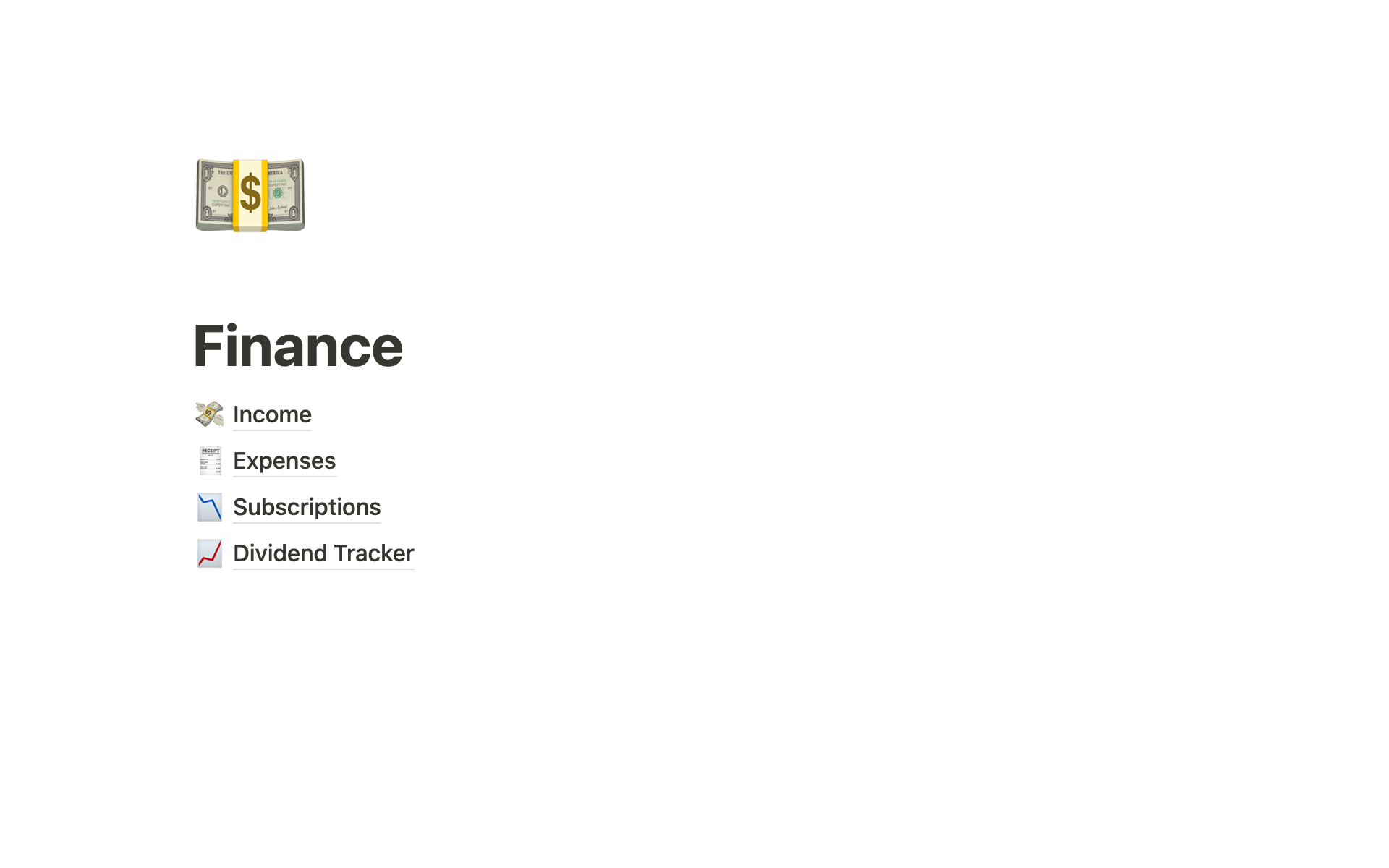 Finances Template by Dominik List Notion Marketplace