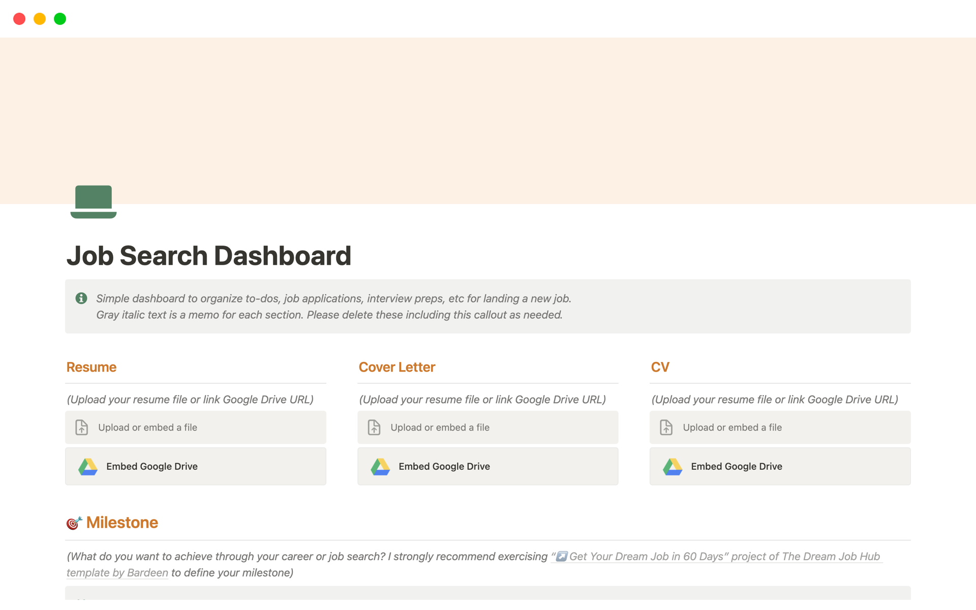 Job Search Dashboard のプレビュー