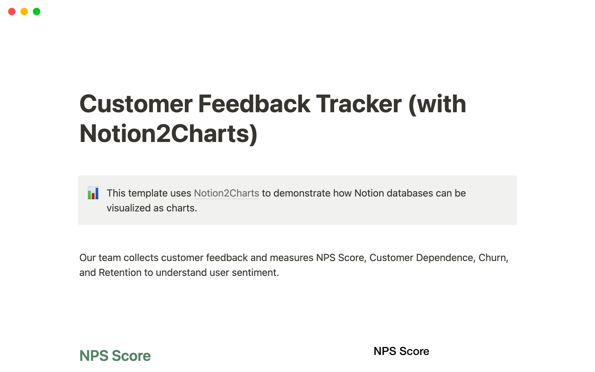 Customer Rotation Tracker Customer Feedback Tracker (with charts) Template | Notion Marketplace