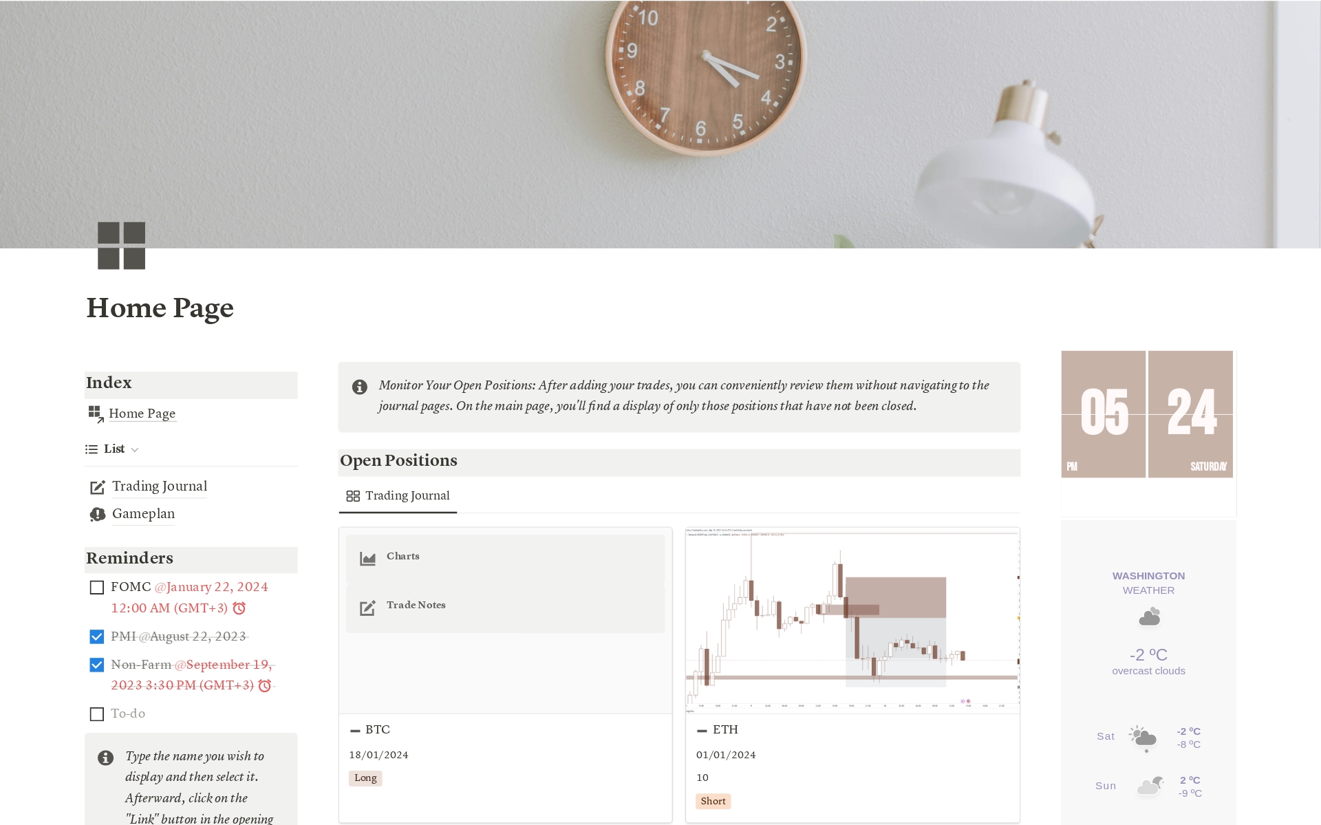Trading Journal Template by Yel | Trading Journals | Notion Marketplace