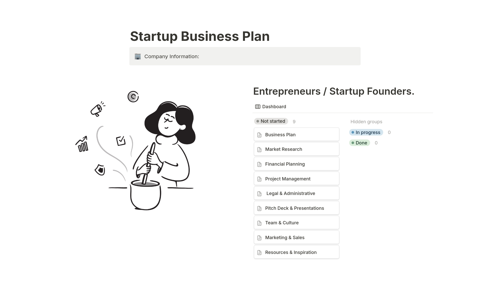 Startup Business Plan のプレビュー