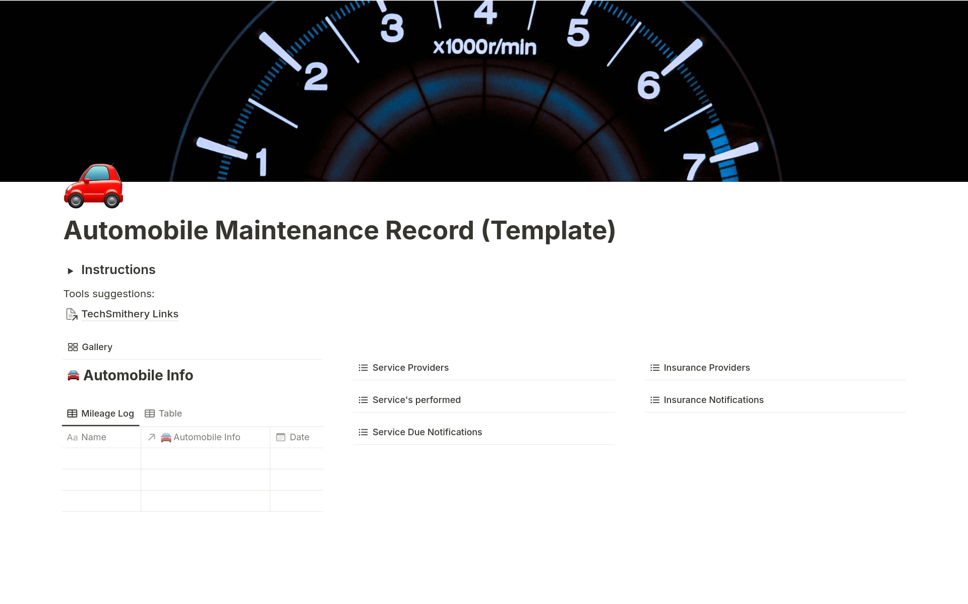 Automobile Maintenance のプレビュー