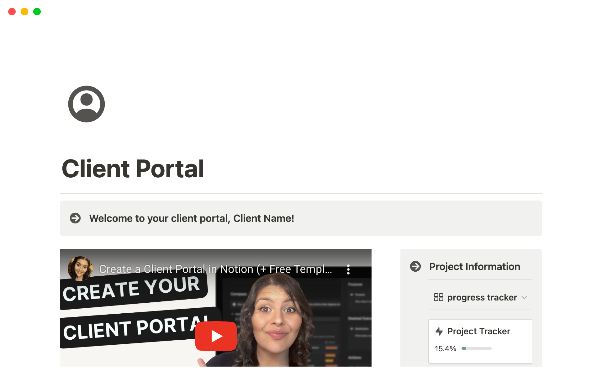 Client Portal Template Template by Chloë Forbes Kindlen Notion Client Portal Template Template by Chloë Forbes Kindlen Notion