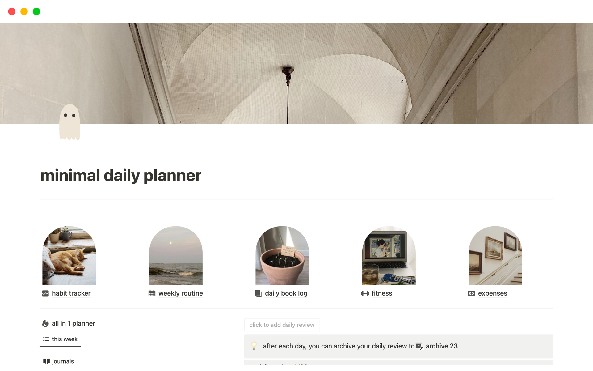 minimal daily planner のプレビュー