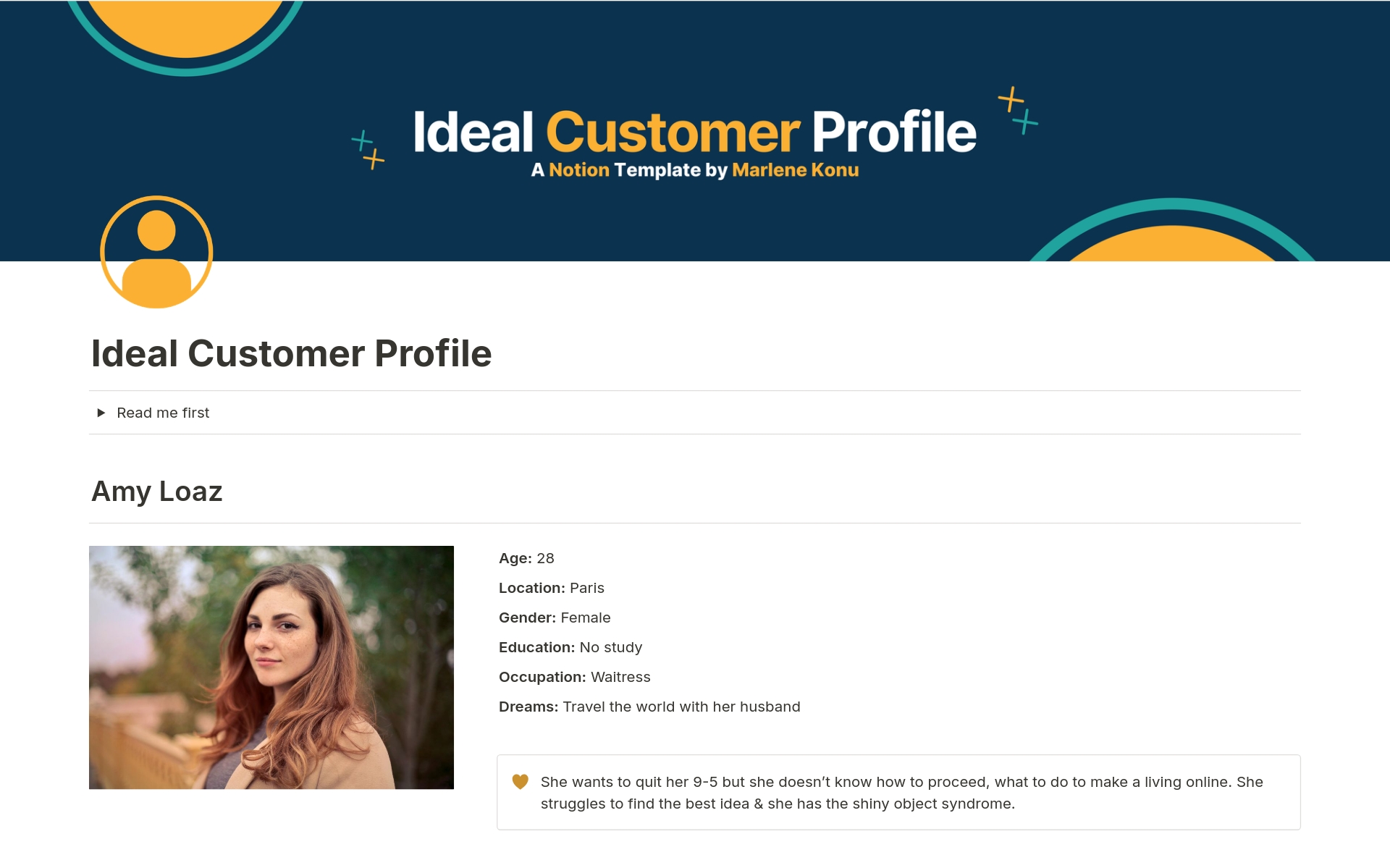 Ideal Customer Profile Template | Notion Marketplace