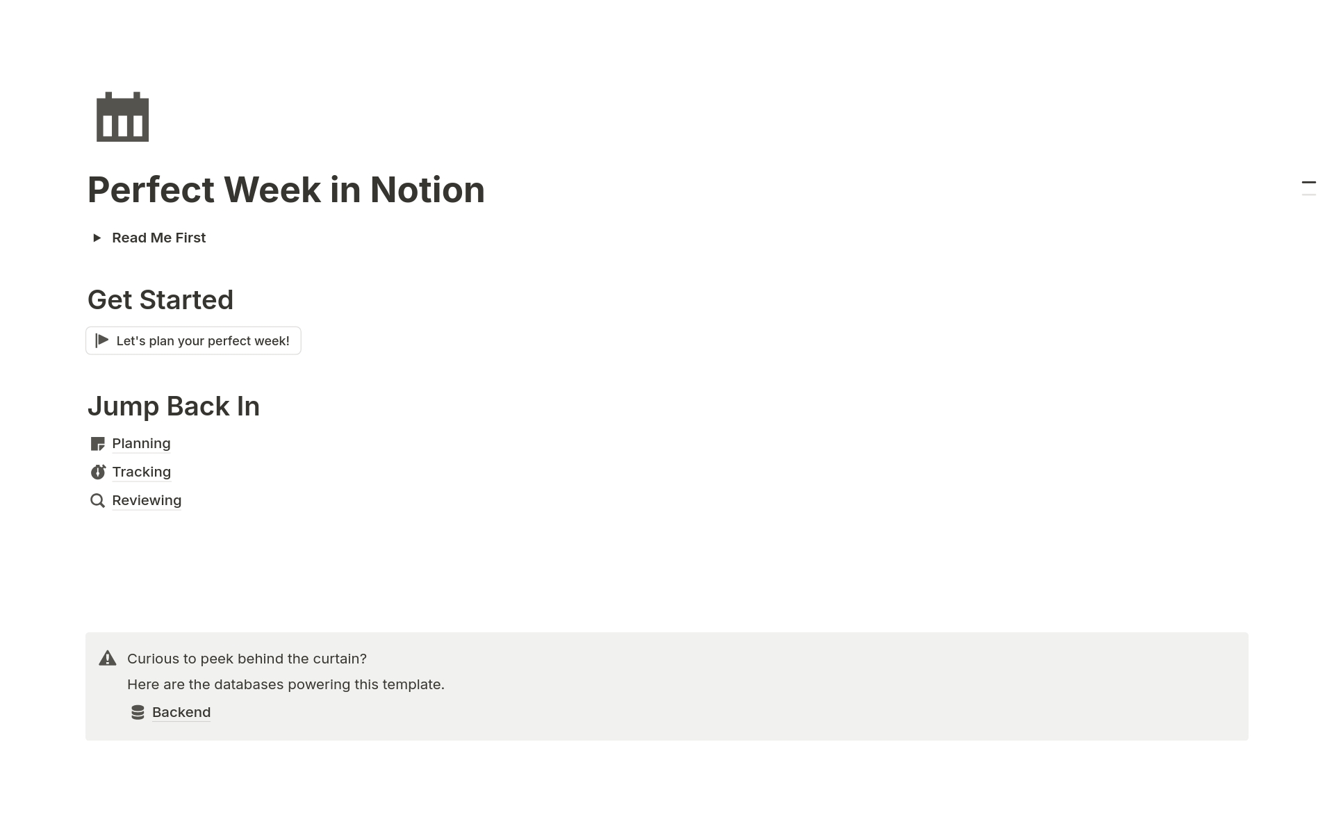 Perfect Week T Perfect Week Exercise Template by Matthias Frank | Notion Marketplace