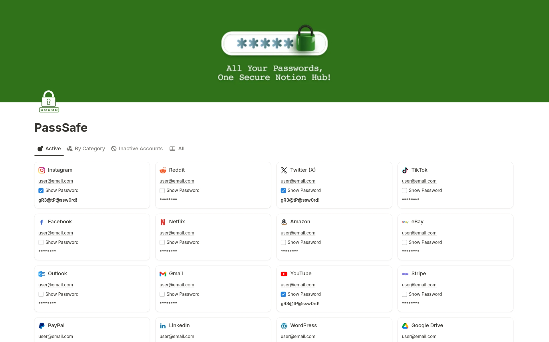PassSafe — Password Manager! のプレビュー