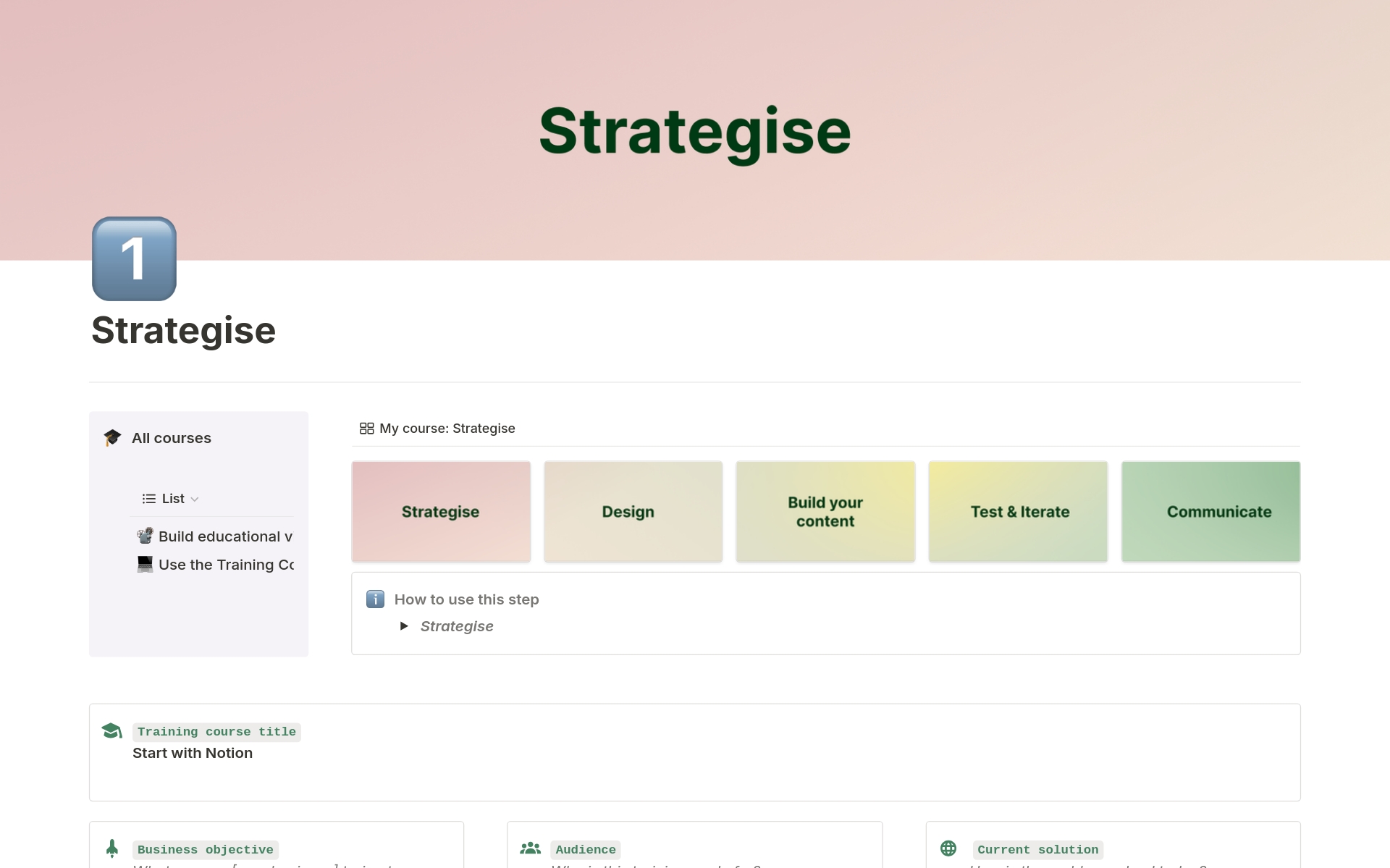 Required Elective Course Design Template