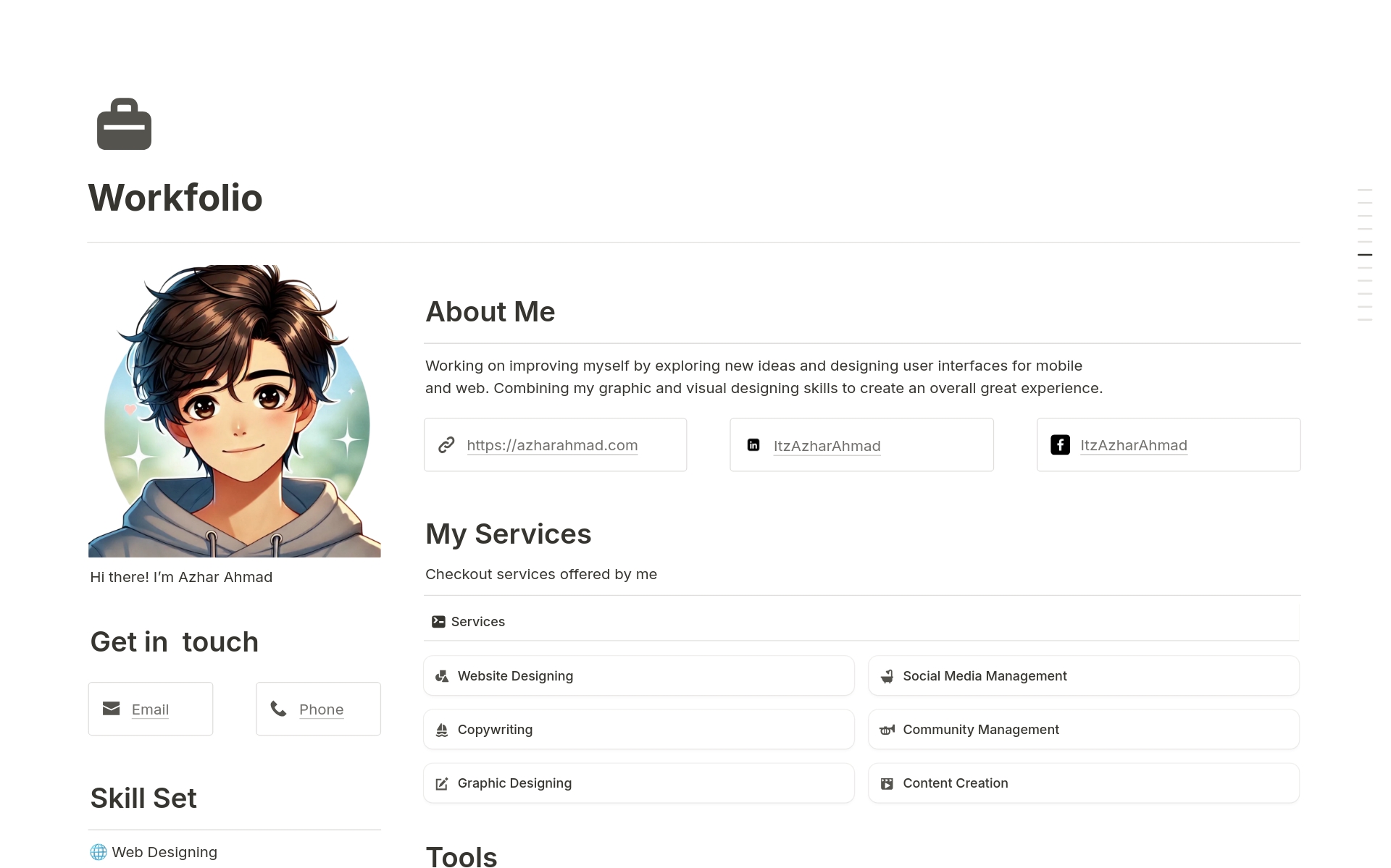 Workfolio | Your Personal Portfolio のプレビュー