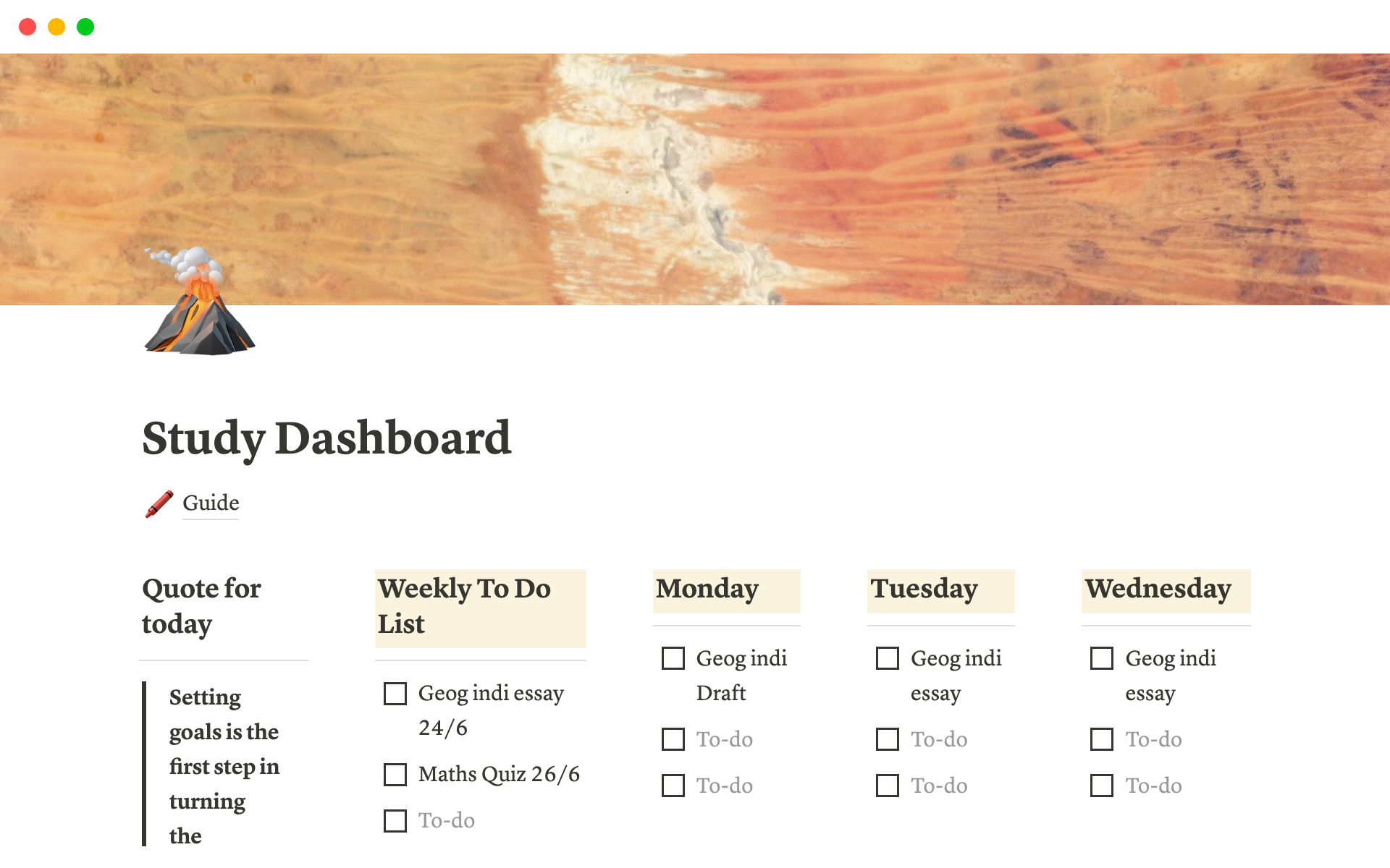 Notion study dashboard Template | Notion Marketplace