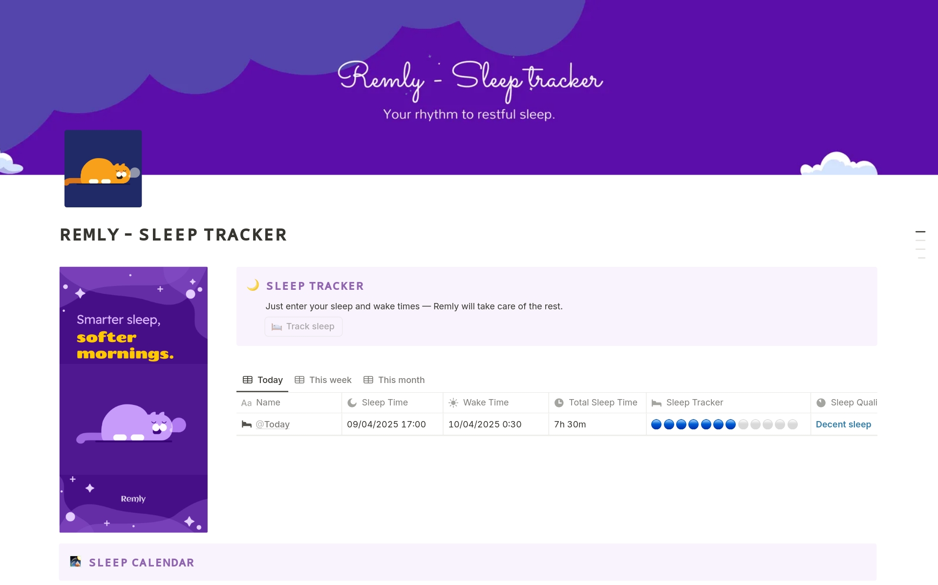 Remly - Sleep Tracker のプレビュー