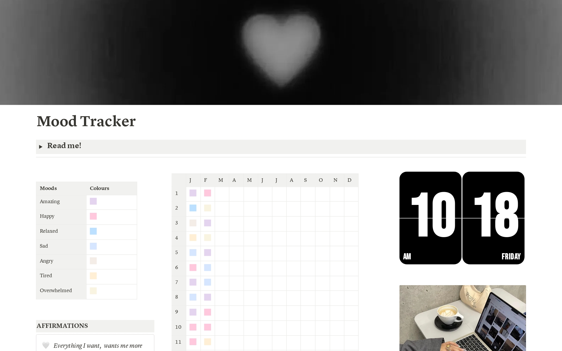 Aesthetic Mood Tracker のプレビュー