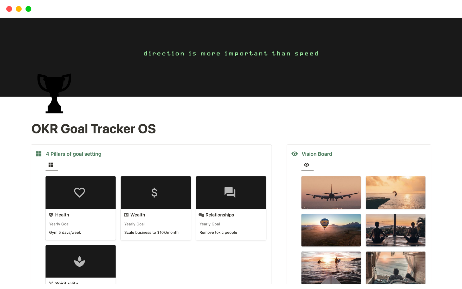 OKR Goal Tracker OS のプレビュー