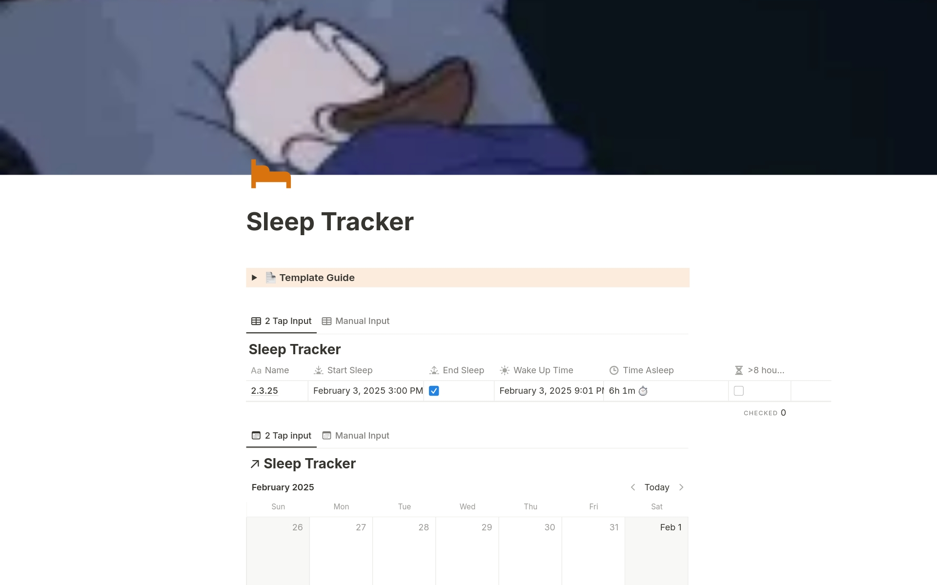 Sleep Tracker のプレビュー