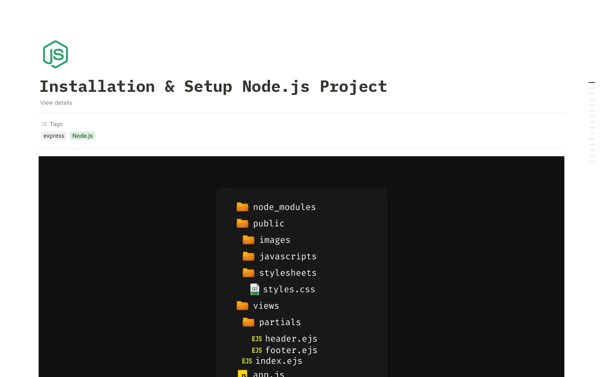 Installation & Setup Node.js Project Template by forbear | Notion ...