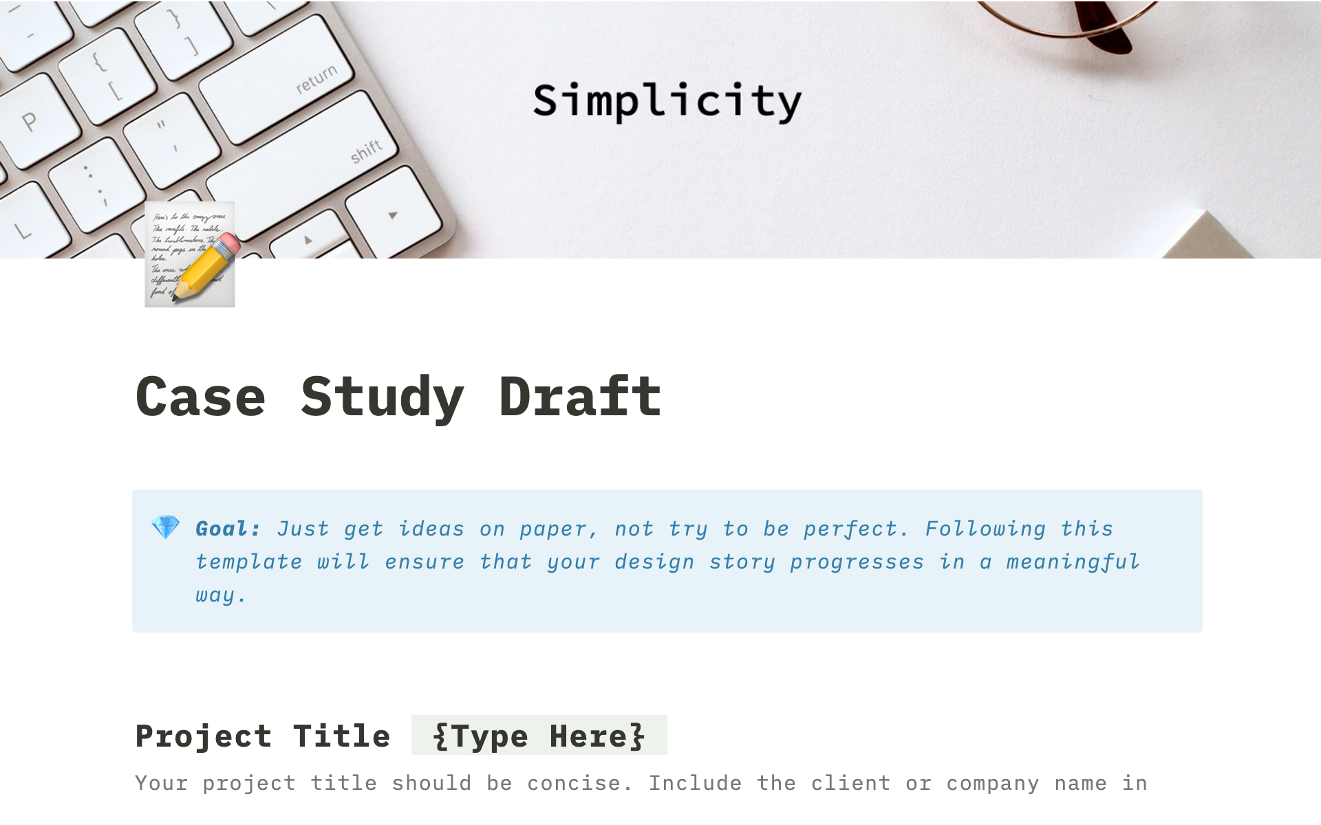 UI/UX Designer Case Study Template | Notion Marketplace