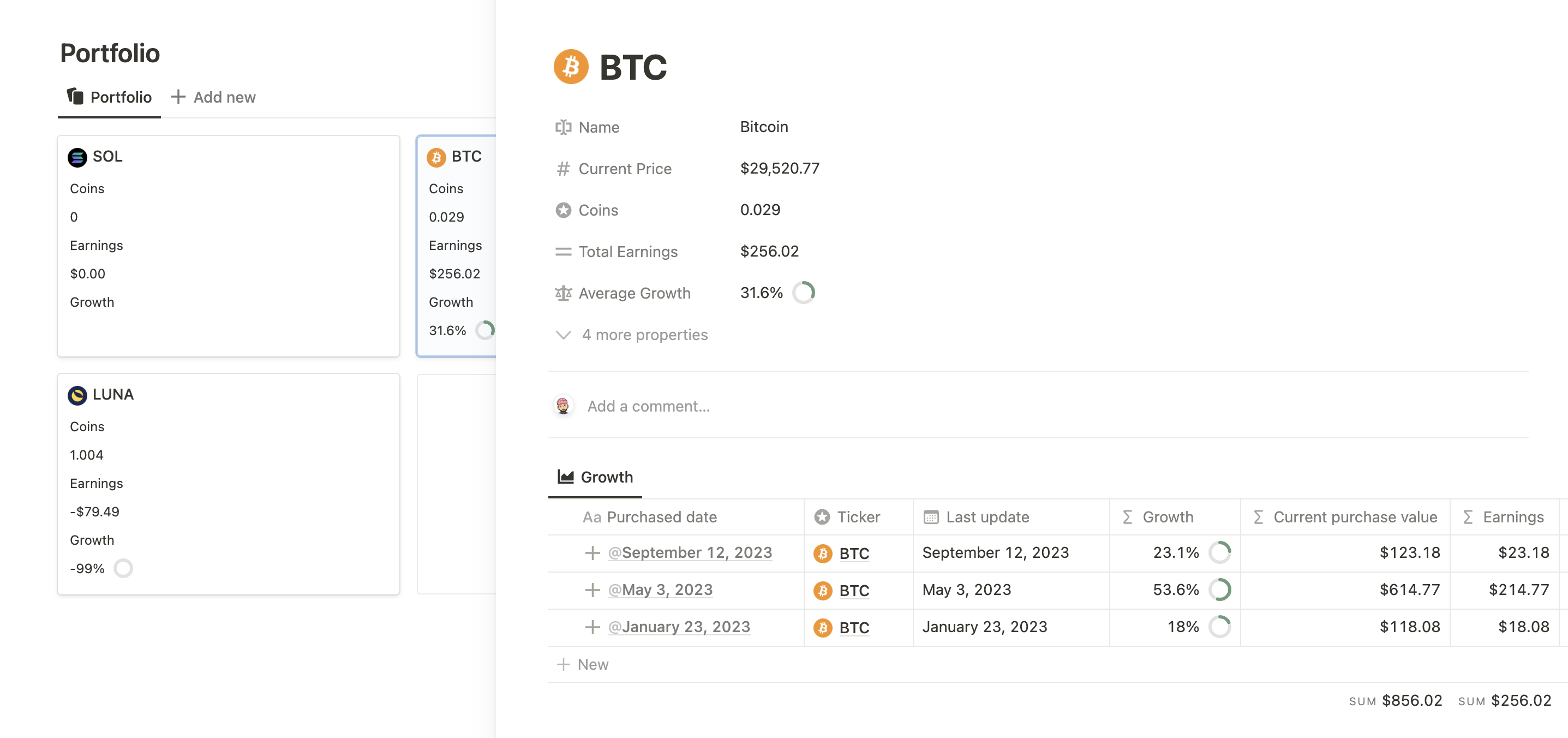Crypto Portfolio Tracker