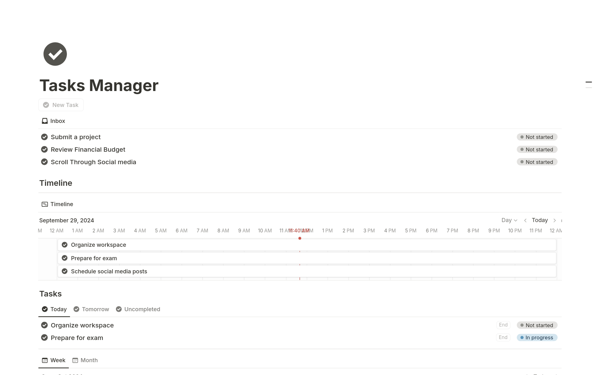 Task Manager Template by Zekna | Notion Marketplace