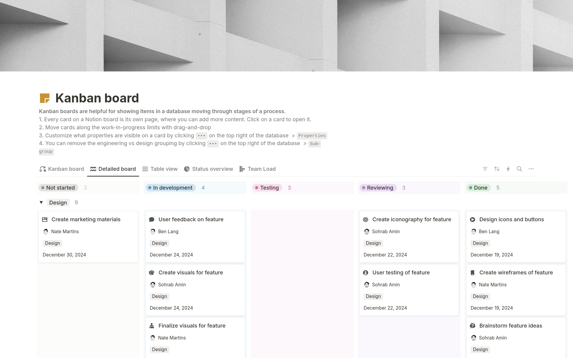 kanban board (w/ notion ai) 2025 template | notion marketplace
