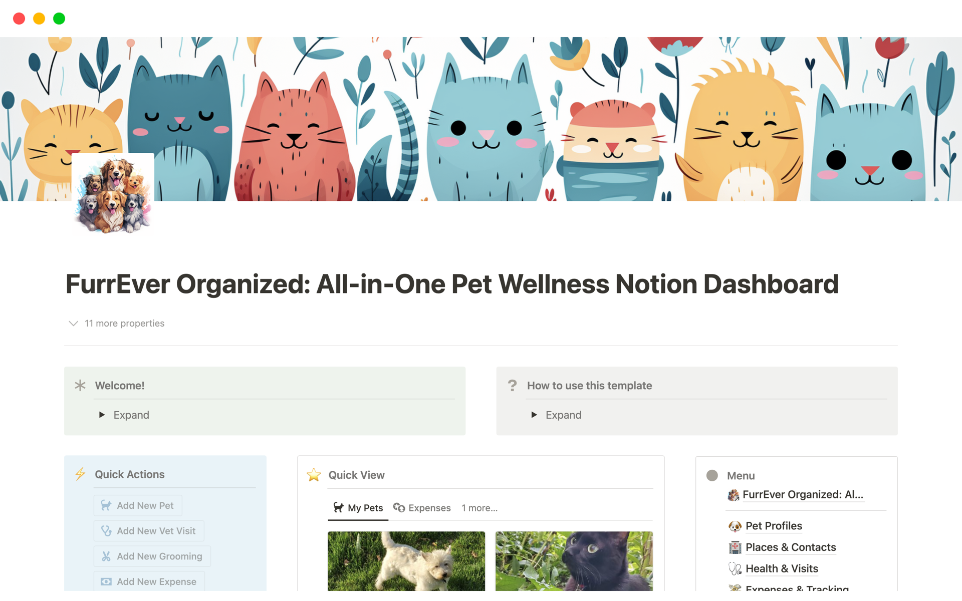 All-in-One Pet Wellness Dashboard