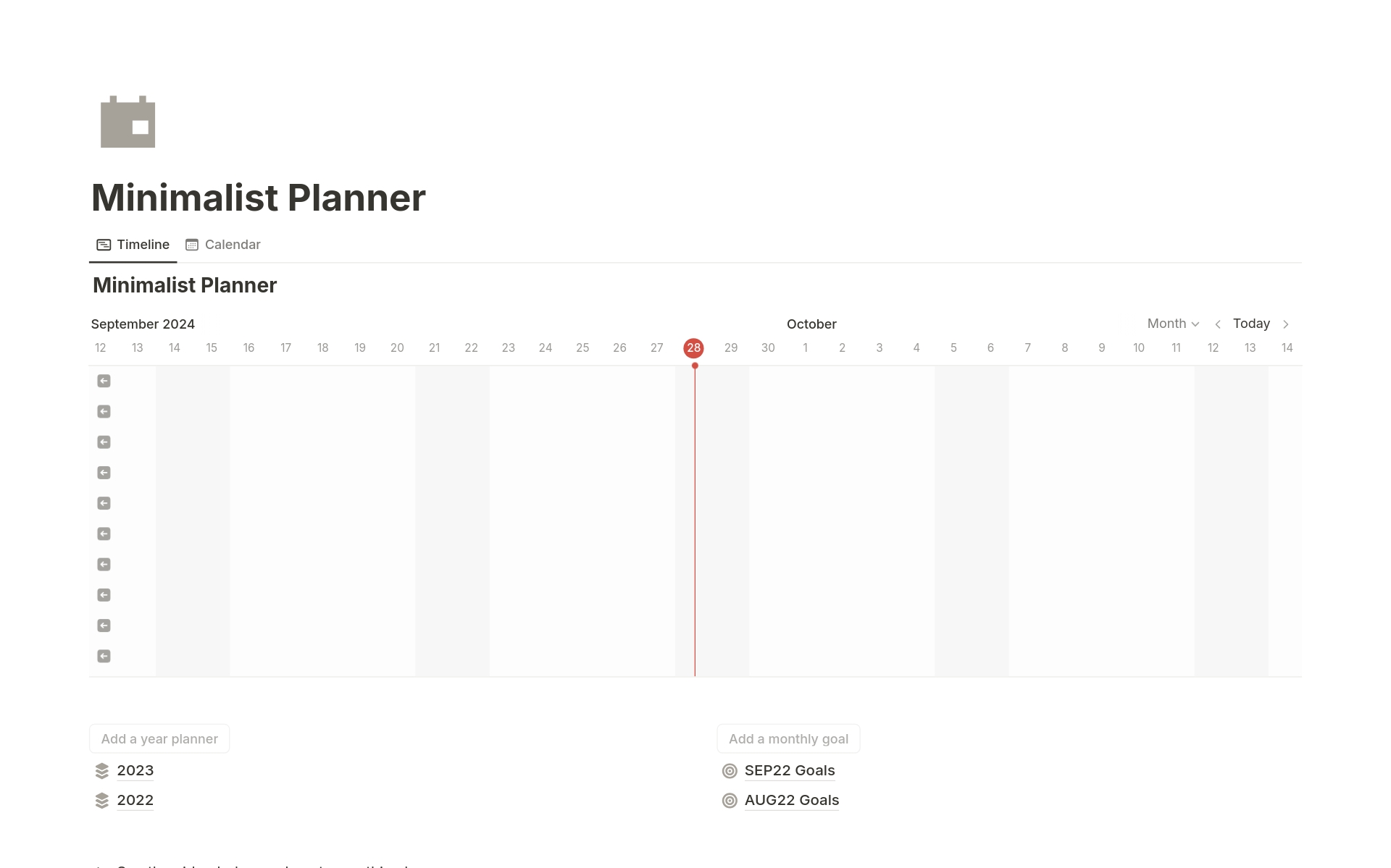 Minimalist Planner のプレビュー