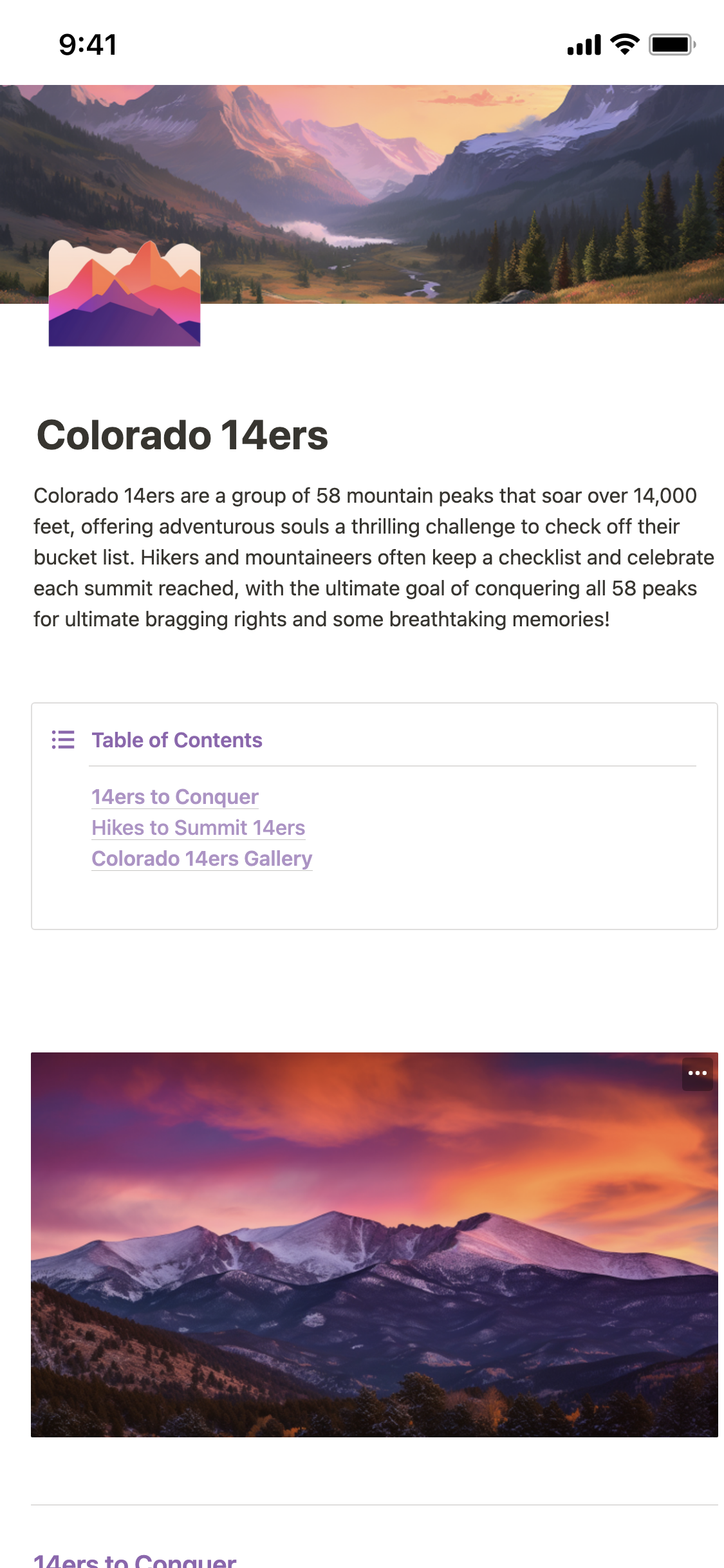 Colorado 14ers Summit List