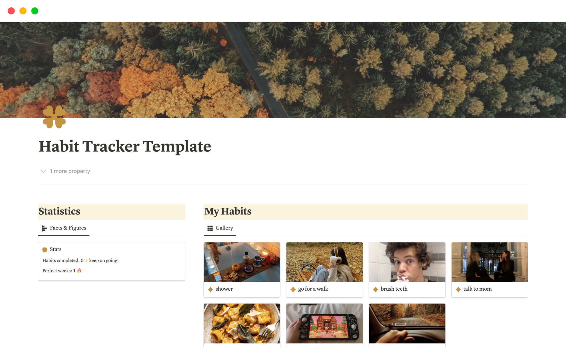 Cozy and Aesthetic Habit Tracker Template by Nooa Adams | Notion ...