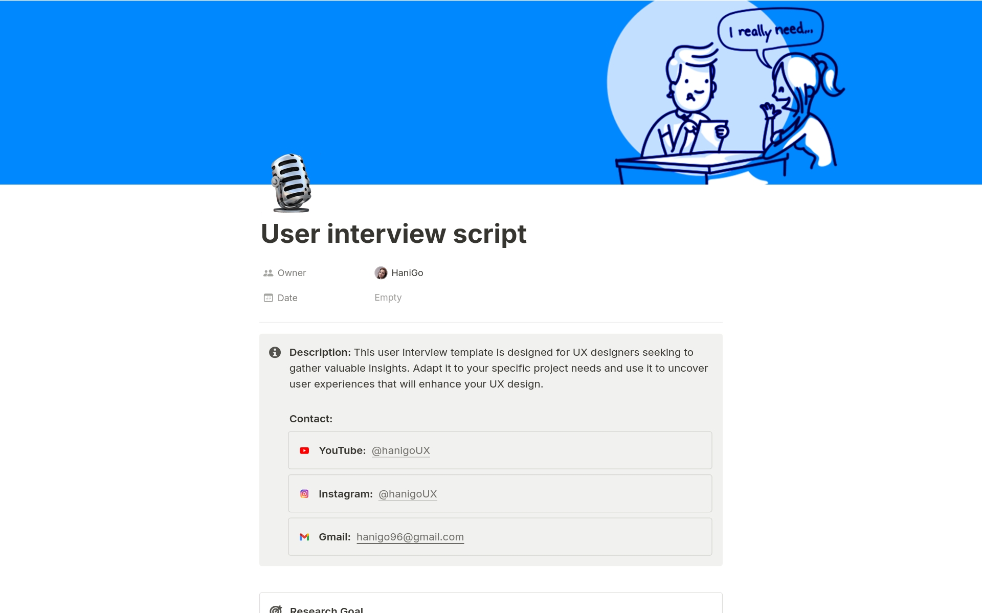 User Interview Script Template | Notion Marketplace