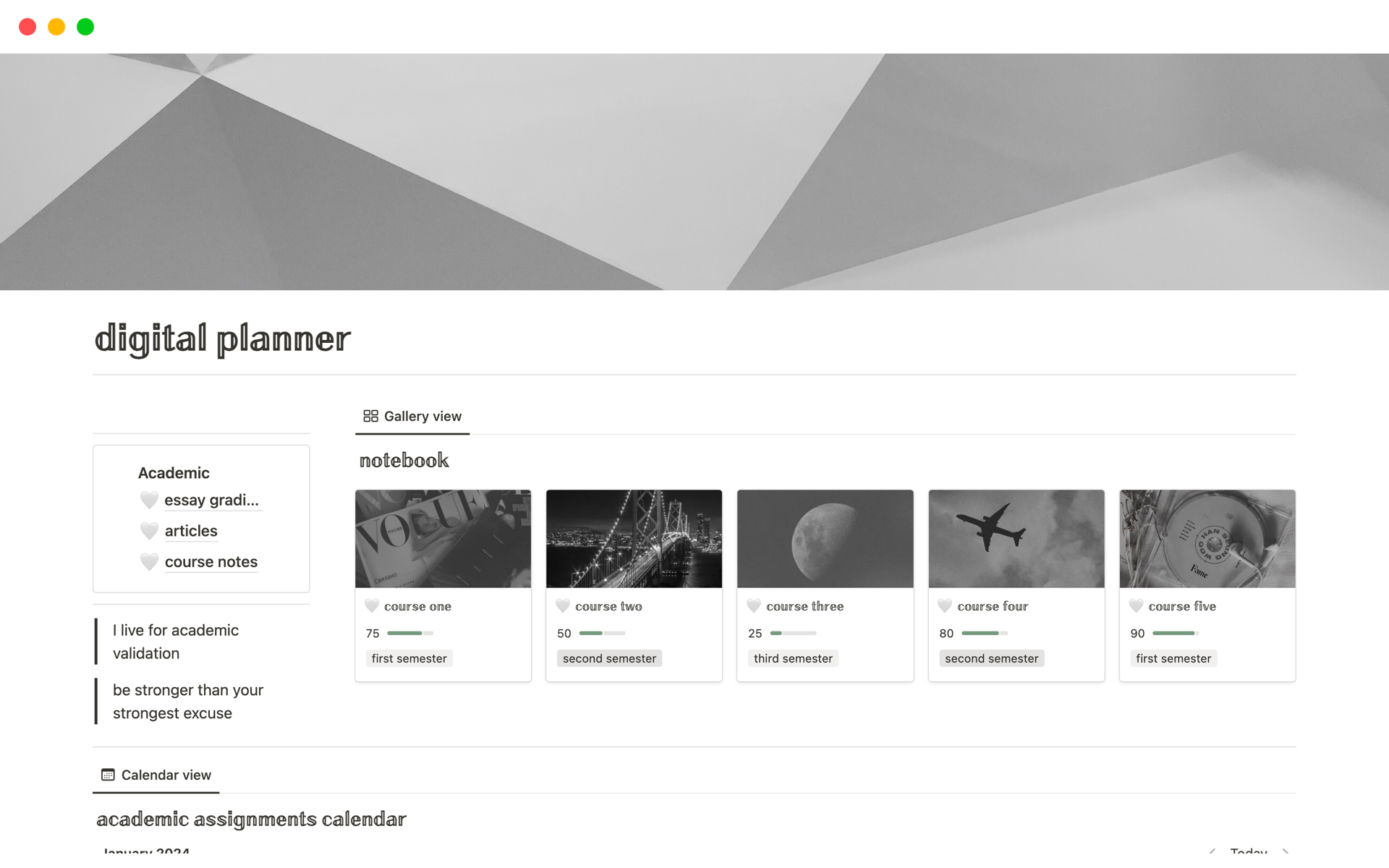 Digital planner template notion marketplace