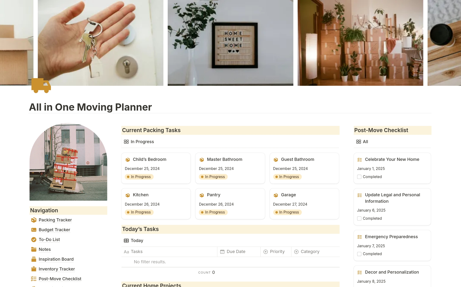 All in One Moving Planner のプレビュー